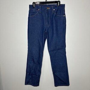 Wrangler Jeans Mens 30x30 Blue Cowboy Cut Slim Fit Dark Wash Western Denim
